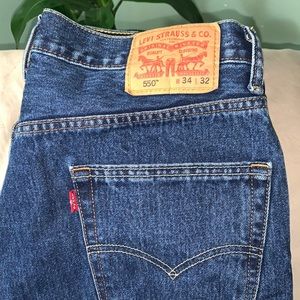Levi’s 550 jeans medium to dark wash. 34/32